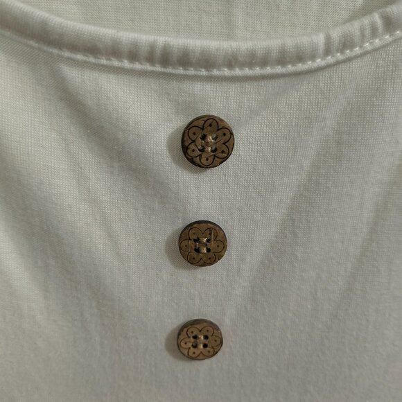 White Baby Doll Style XL Women's Shirt (312) - Picture 2 of 3